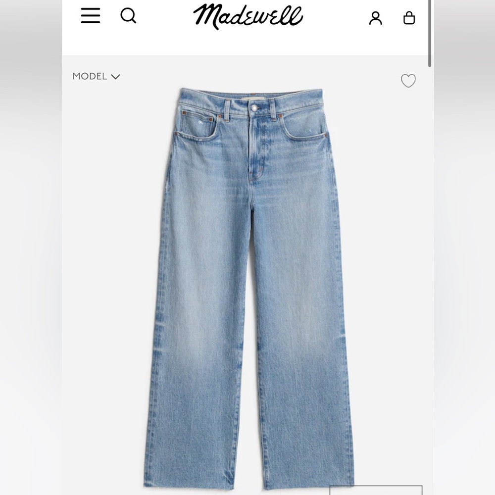 Madewell Curvy Perfect Vintage Wide Leg Crop Jean